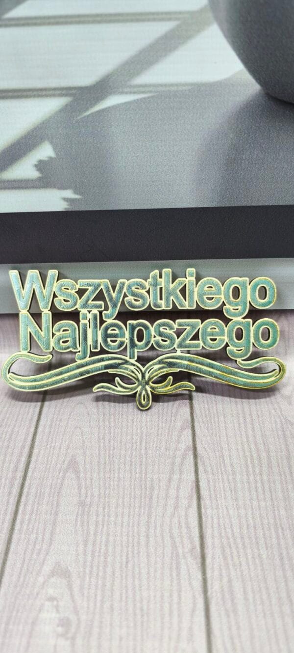 Topper WSZYSTKIEGO NAJLEPSZEGO srebrny