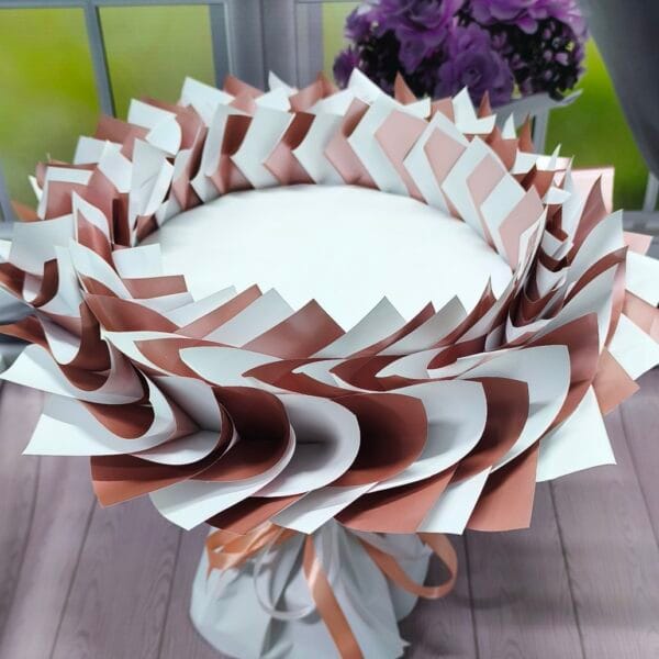 Bazy do bukietów 21 cm (biała ze złotem)